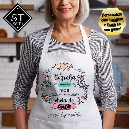 Avental Avó Cozinha Pequena mas com Amor